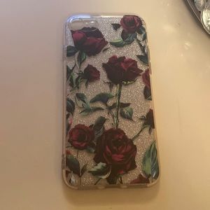 Iphone 7 Rose&Glitter Case